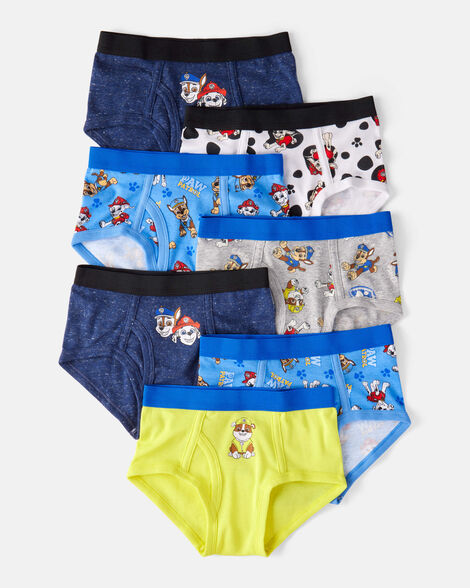 Product image 1 of Toddler Boy 7-Pack PAW Patrol® Brief Underwear - Blue/Navy/White/Yellow