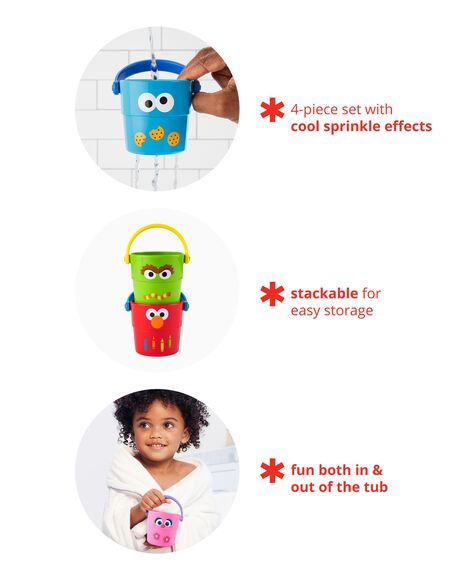  Product image 3 of Sesame Street Stack & Pour Bath Buckets