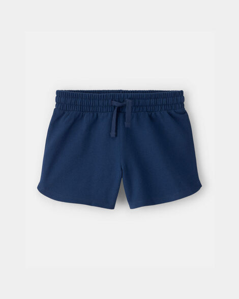 girls french terry shorts - blue
