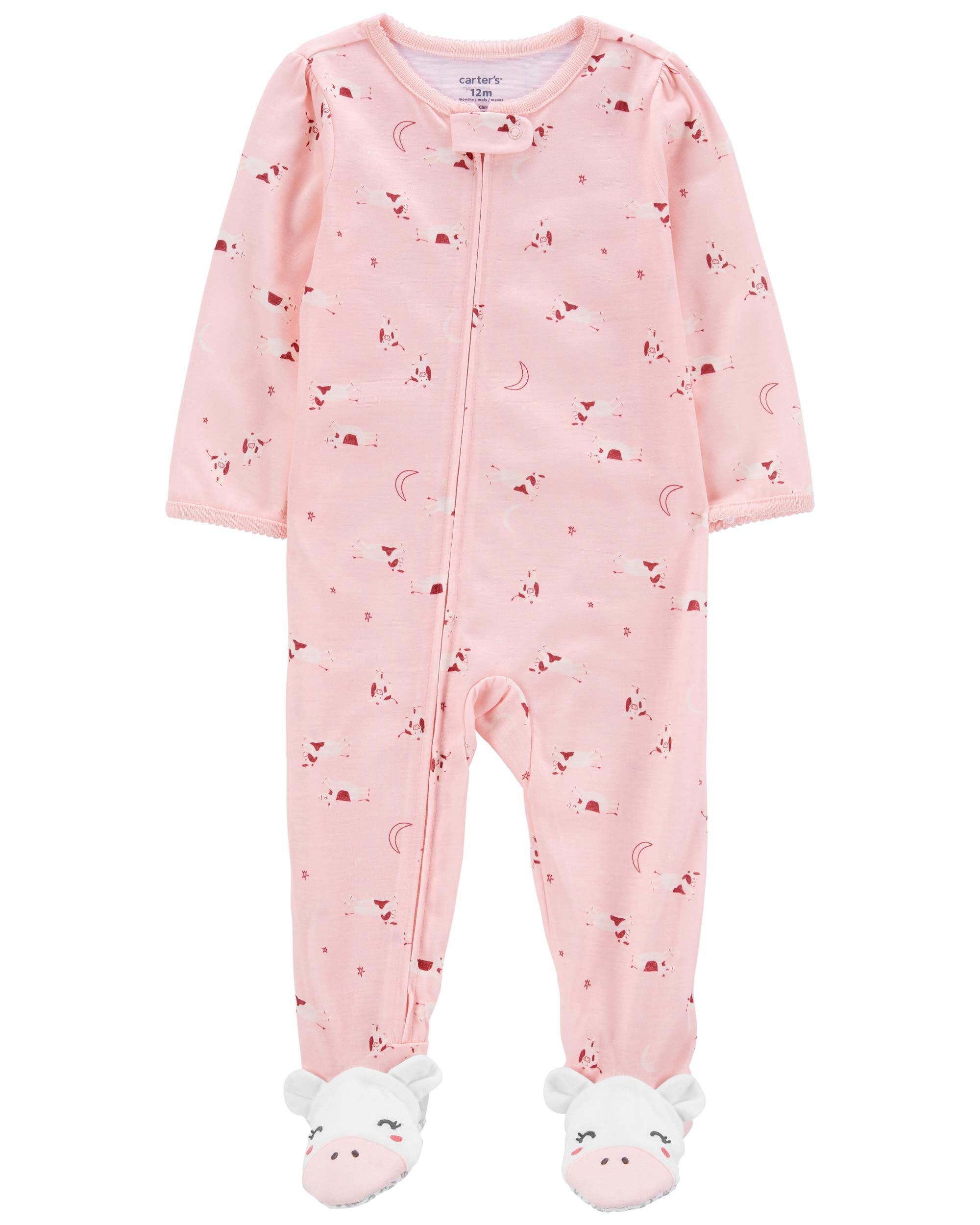 Carter's Girls 2 Pce Cat Pyjamas Set Pink Top Mint Fleecy Bottoms 5 Years BNWT 