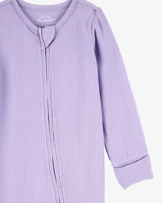 Product image 2 of Baby Solid 2-Way Zip PurelySoft Sleep & Play Pajamas - Purple