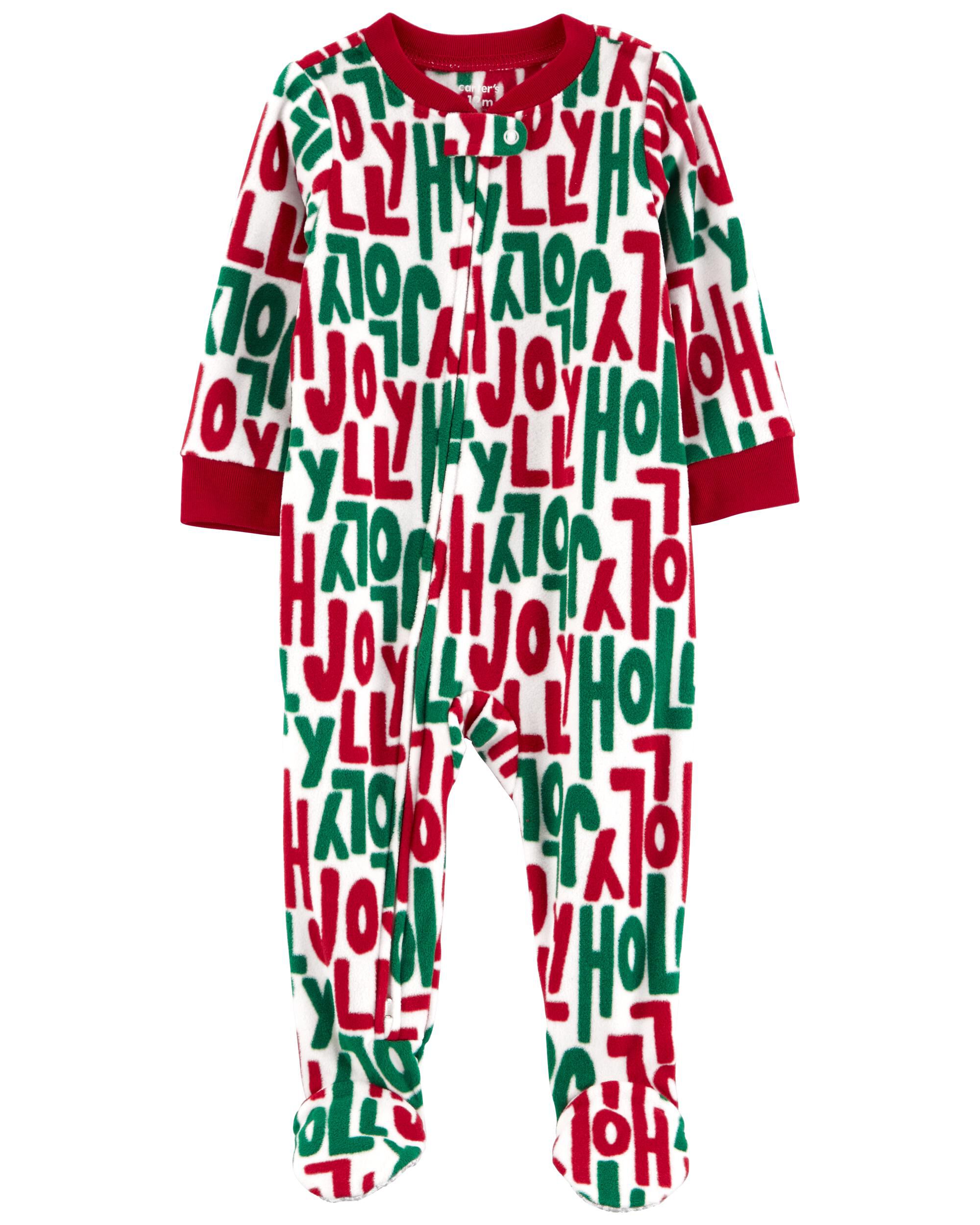 Baby 1 Piece Holly Jolly Fleece Footie Pajamas Carter s Carter s