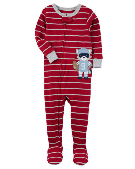 1-Piece Football Snug Fit Cotton PJs