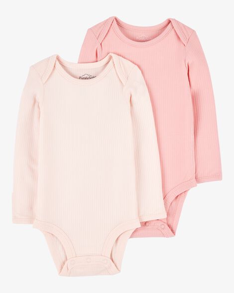 Product image 1 of Baby 2-Pack Long-Sleeve PurelySoft Bodysuits