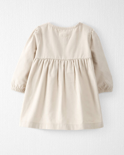  Product image 2 of Baby Organic Cotton Corduroy Pocket Dress in Toasted Wheat