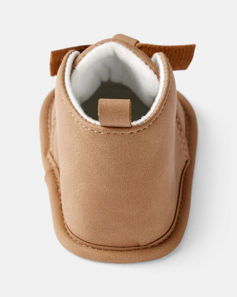 Baby Girl Bow Faux Fur Boots - Brown
