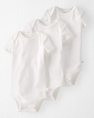 Product image 1 of Baby 3-Pack Organic Cotton Rib Bodysuits