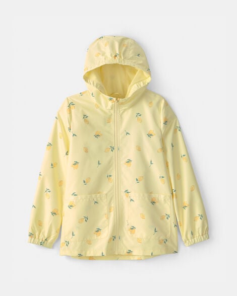 girls lemon raincoat - yellow