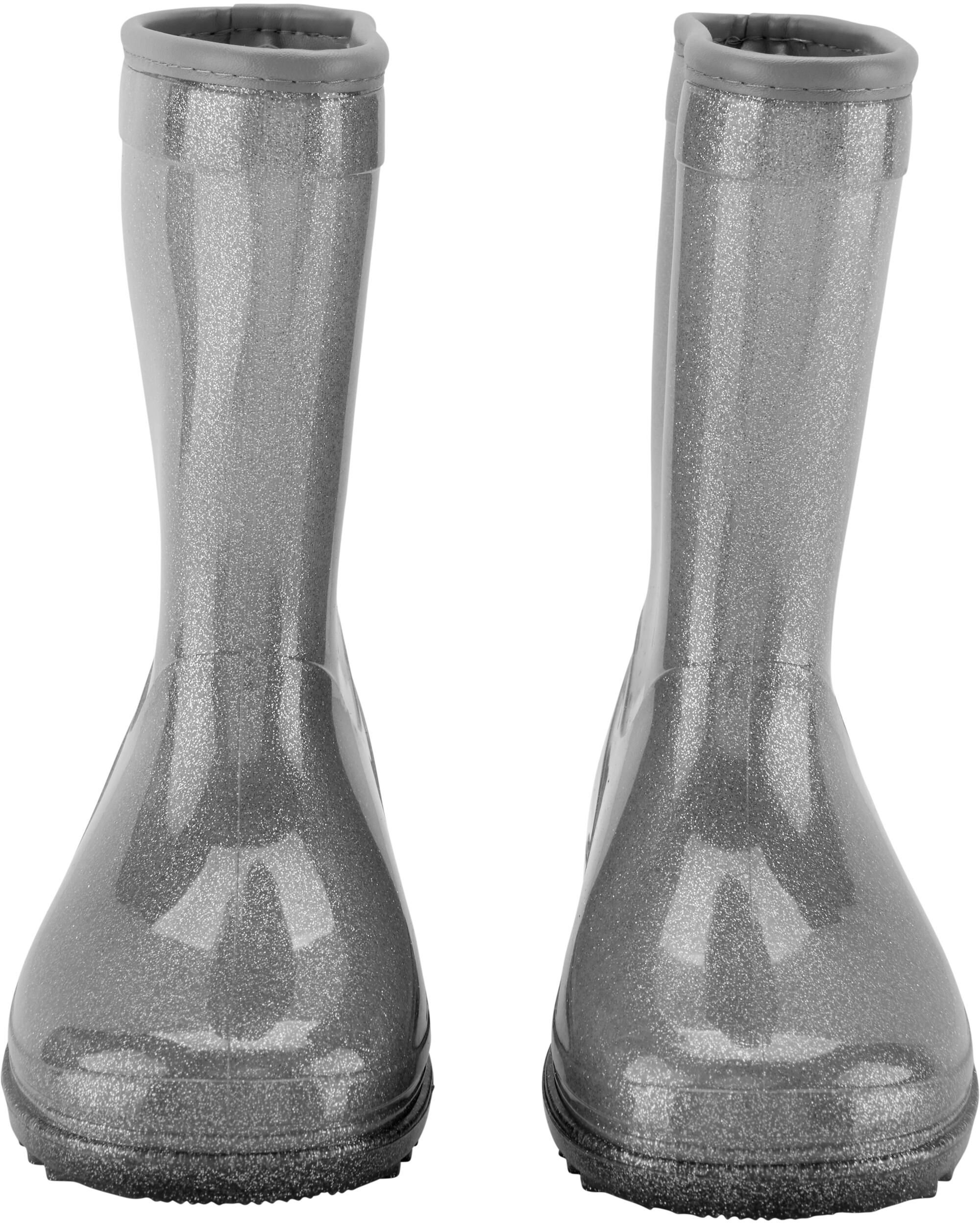 black glitter rain boots