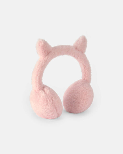 toddler girl cat earmuffs - pink