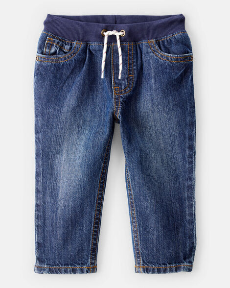 Product image 1 of Baby Pull-On Denim Pants - Blue