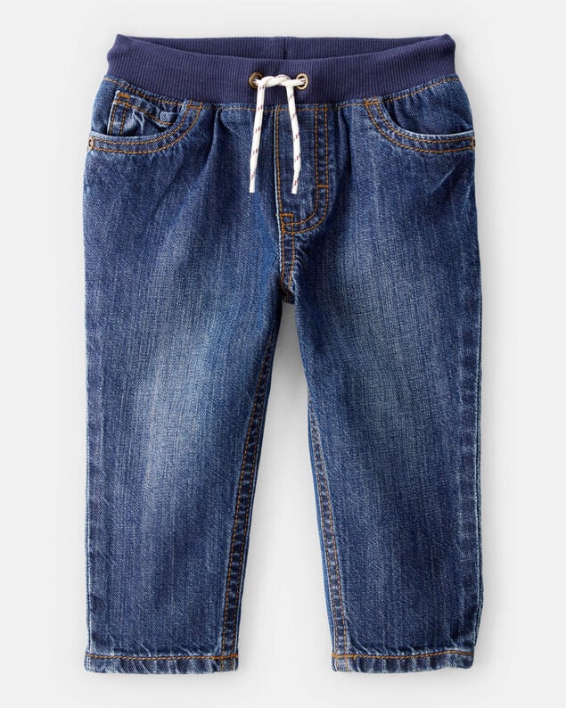 Product image 1 of Baby Pull-On Denim Pants - Blue