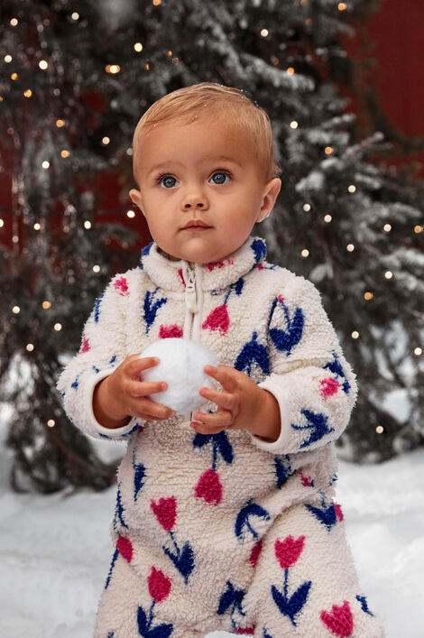  Product image 3 of Baby Floral Sherpa Jumpsuit