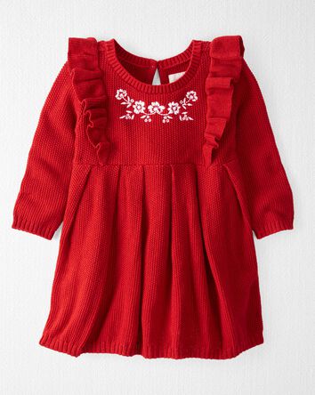 Baby Organic Cotton Sweater Knit Dress