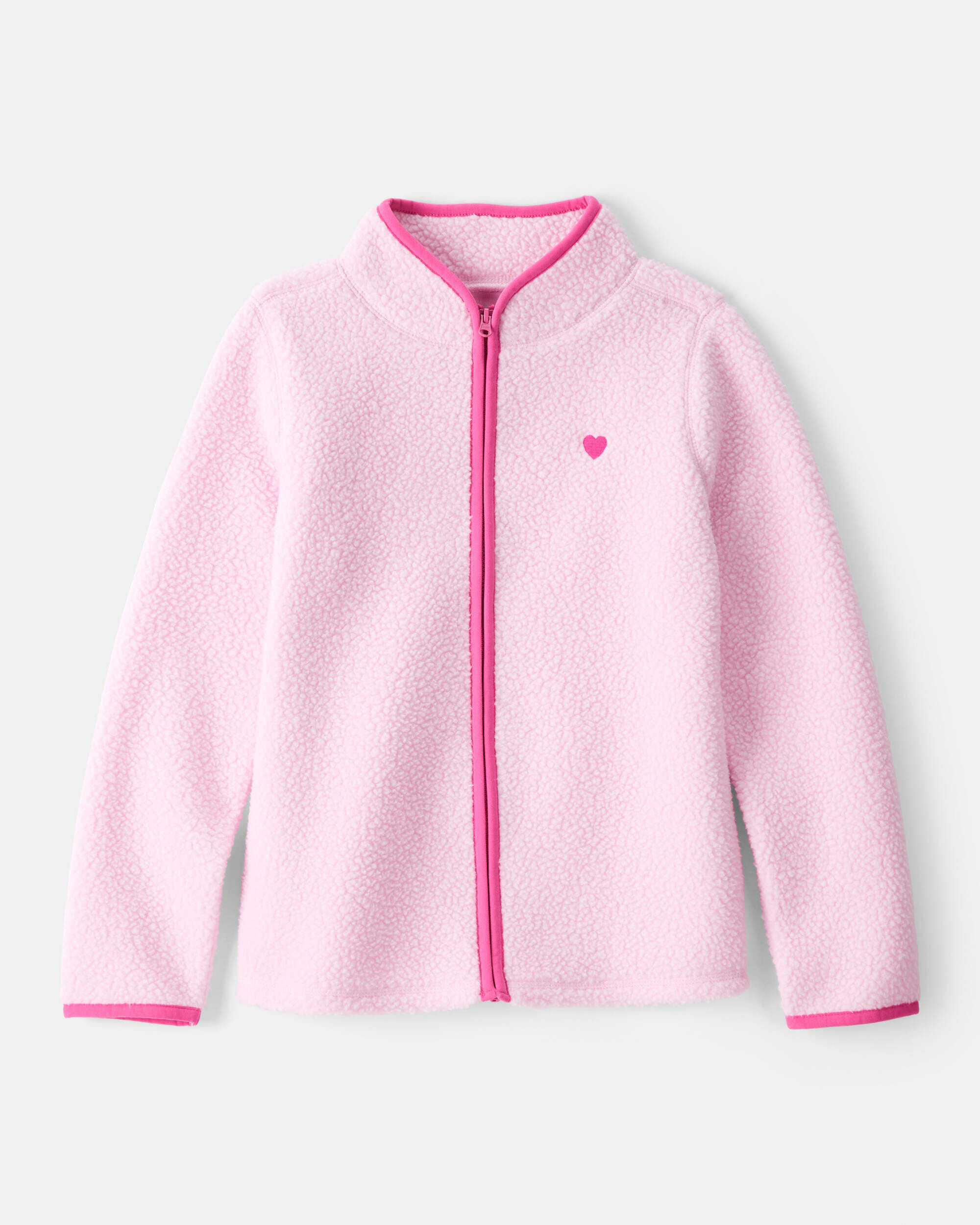 Girls Microfleece Long-Sleeve Zip-Up Jacket