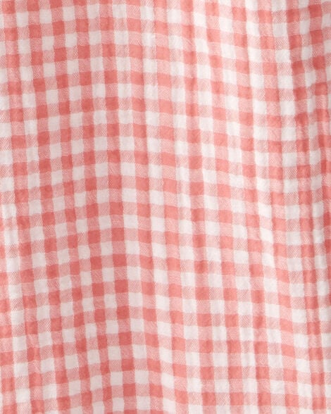 Product image 3 of Kid Organic Cotton Gauze Gingham Jumpsuit