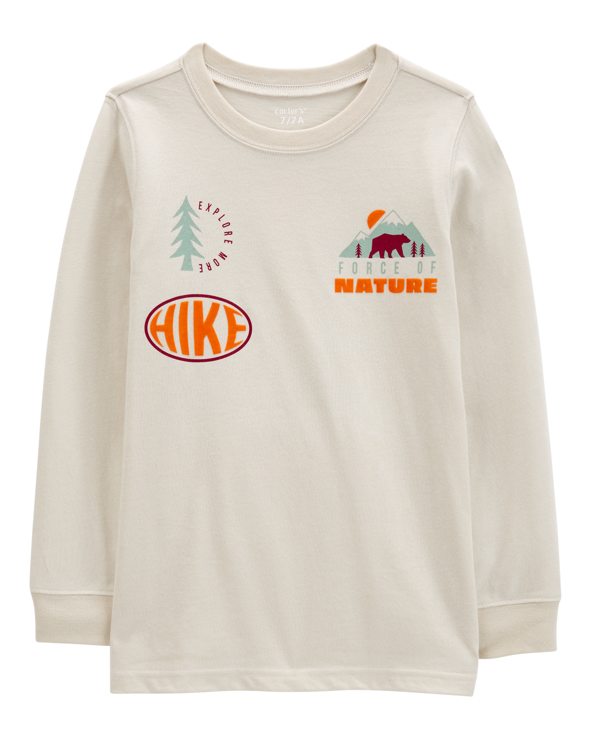 Kid Dino Rodeo Long-Sleeve Graphic Tee - Red - OshKosh