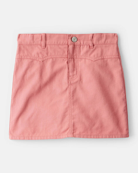 Girls Cotton Skirt - Coral