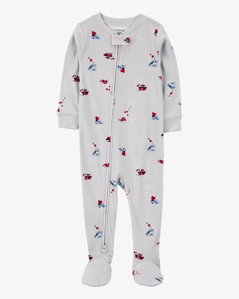  Product image 1 of Toddler Heart Print Valentine's Day Cotton 1-Piece Pajamas