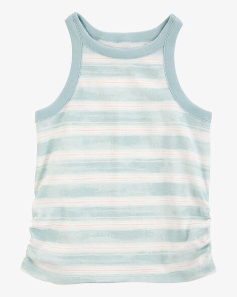  Product image 1 of Kid Striped Ribbed Tank Top - Green