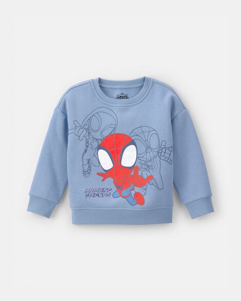 Toddler Boy ©Marvel Spider-Man Fleece Pullover Sweatshirt - Blue