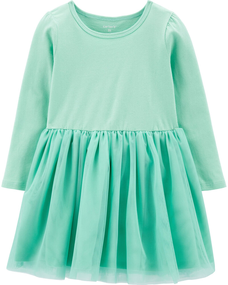 Mint Toddler Tutu Jersey Dress