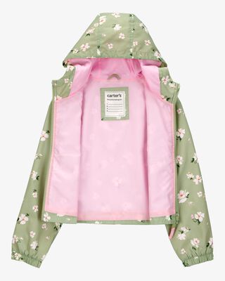 Product image 2 of Kid Floral Print Windbreaker Jacket - Olive