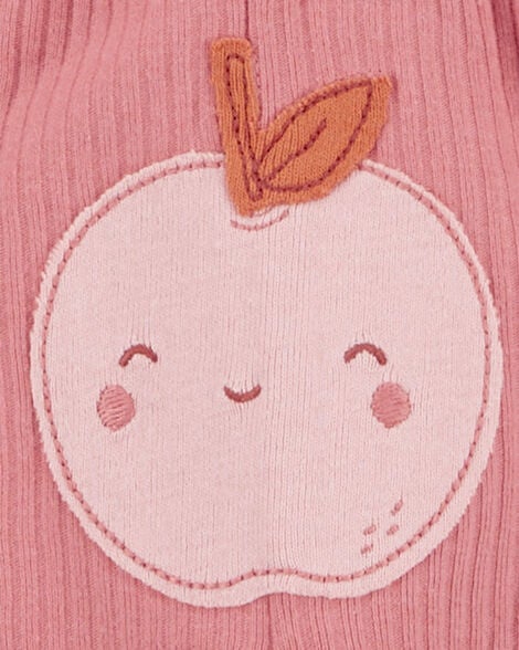  Product image 4 of Baby 3-Piece Apple Outfit Set