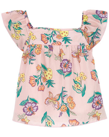 Toddler Floral Lawn Top