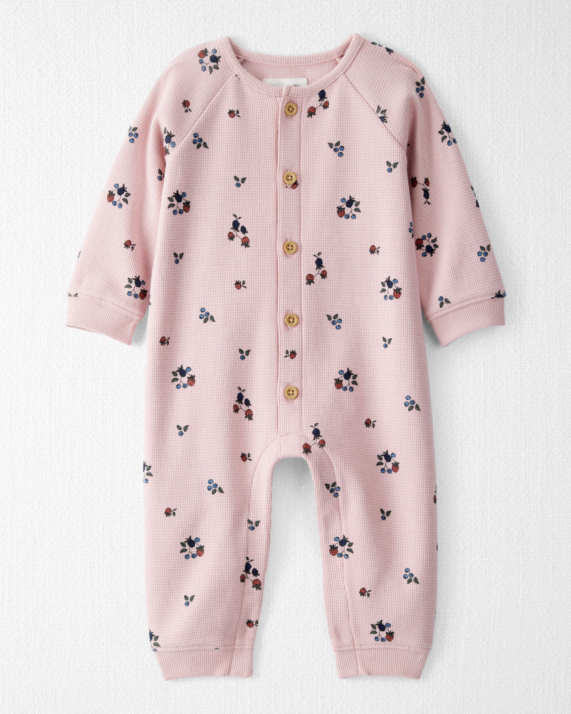 Baby Organic Cotton Waffle Knit Set in Magical Rainbow Print