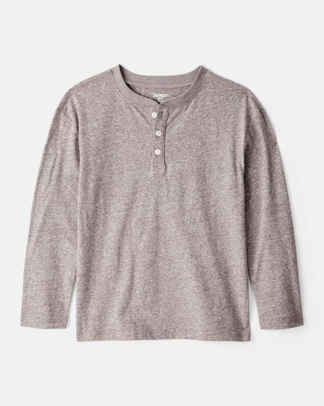 Product image 1 of Boys Long-Sleeve Henley - Brown