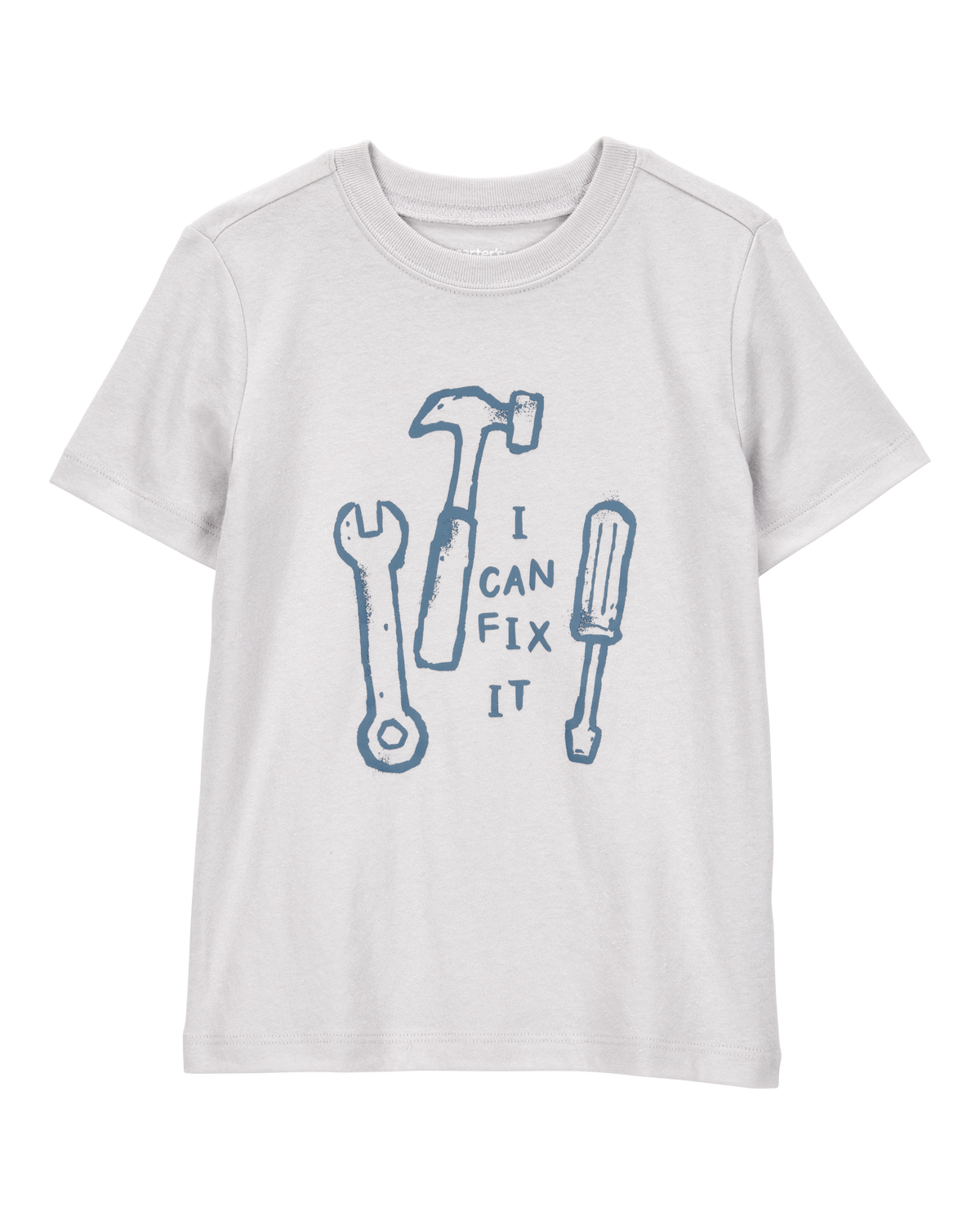 Toddler Boy I Can Fix It Short-Sleeve Graphic Tee - Grey