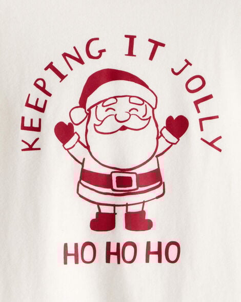 Product image 2 of Toddler Boy Christmas Keeping It Jolly Santa Long-Sleeve Graphic Tee - White