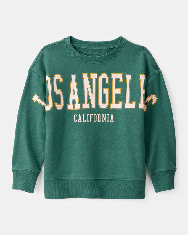 Product image 1 of Boys Los Angeles French Terry Pullover Sweatshirt - Green
