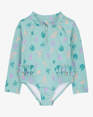 Product image 1 of Toddler 1-Piece Coral Print Rashguard