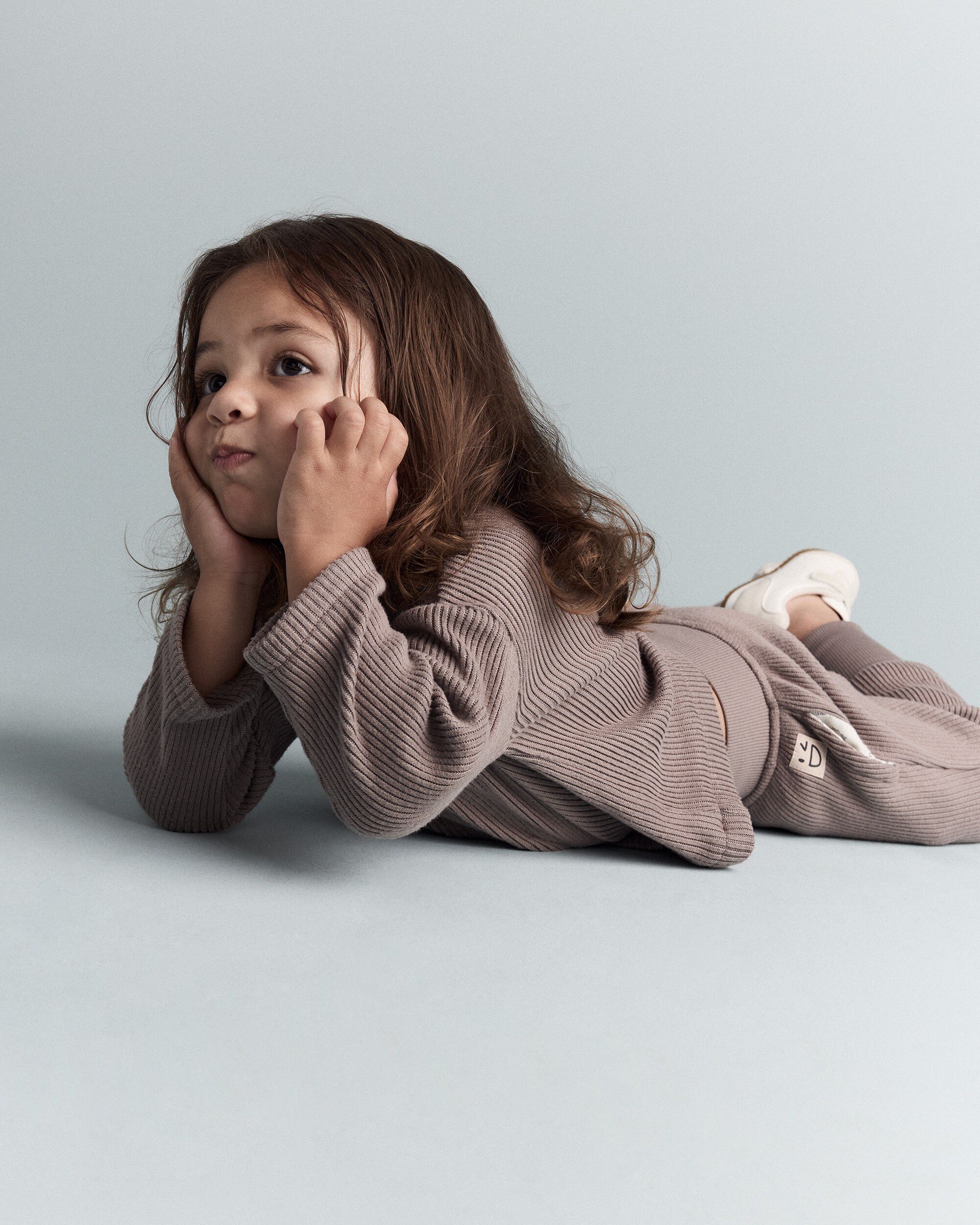 Toddler Long-Sleeve Relaxed Henley Tee - Brown