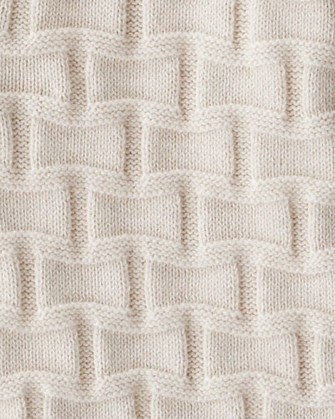 Product image 2 of Kid Cropped Sweater Knit Stitched Cardigan - Ivory