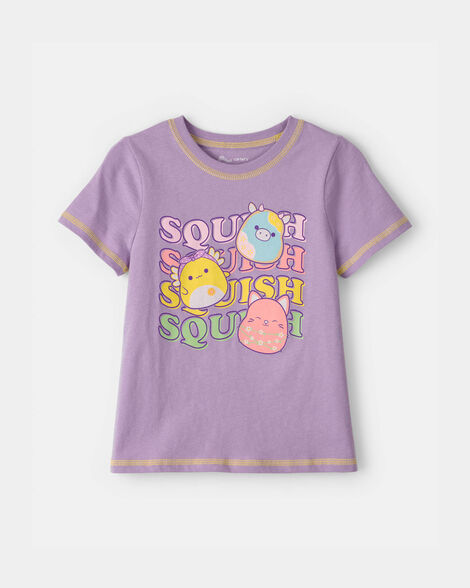 girls squishmallow graphic tee - purple