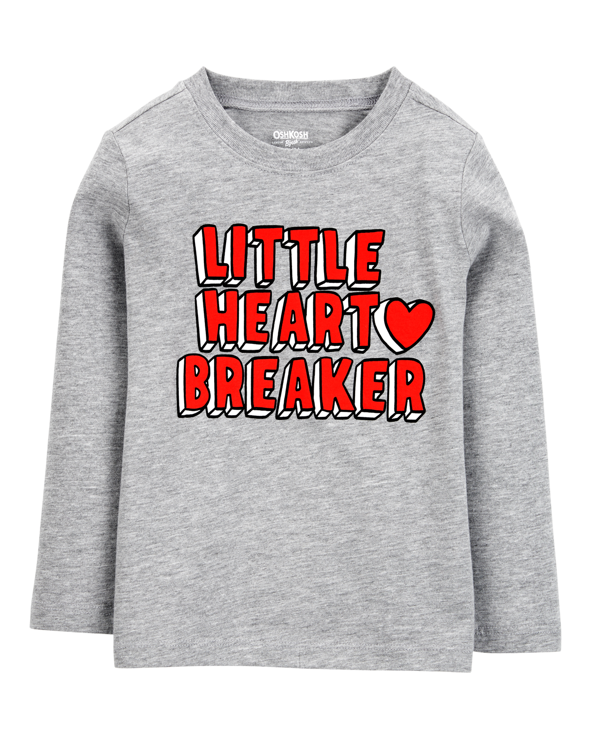 Toddler Little Heartbreaker Long-Sleeve Graphic Tee - Grey