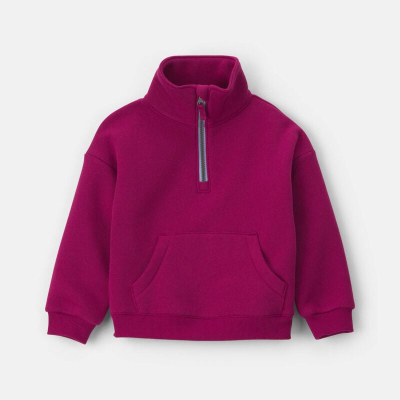 Toddler Girl Fleece Pullover Sweatshirt - Burgundy