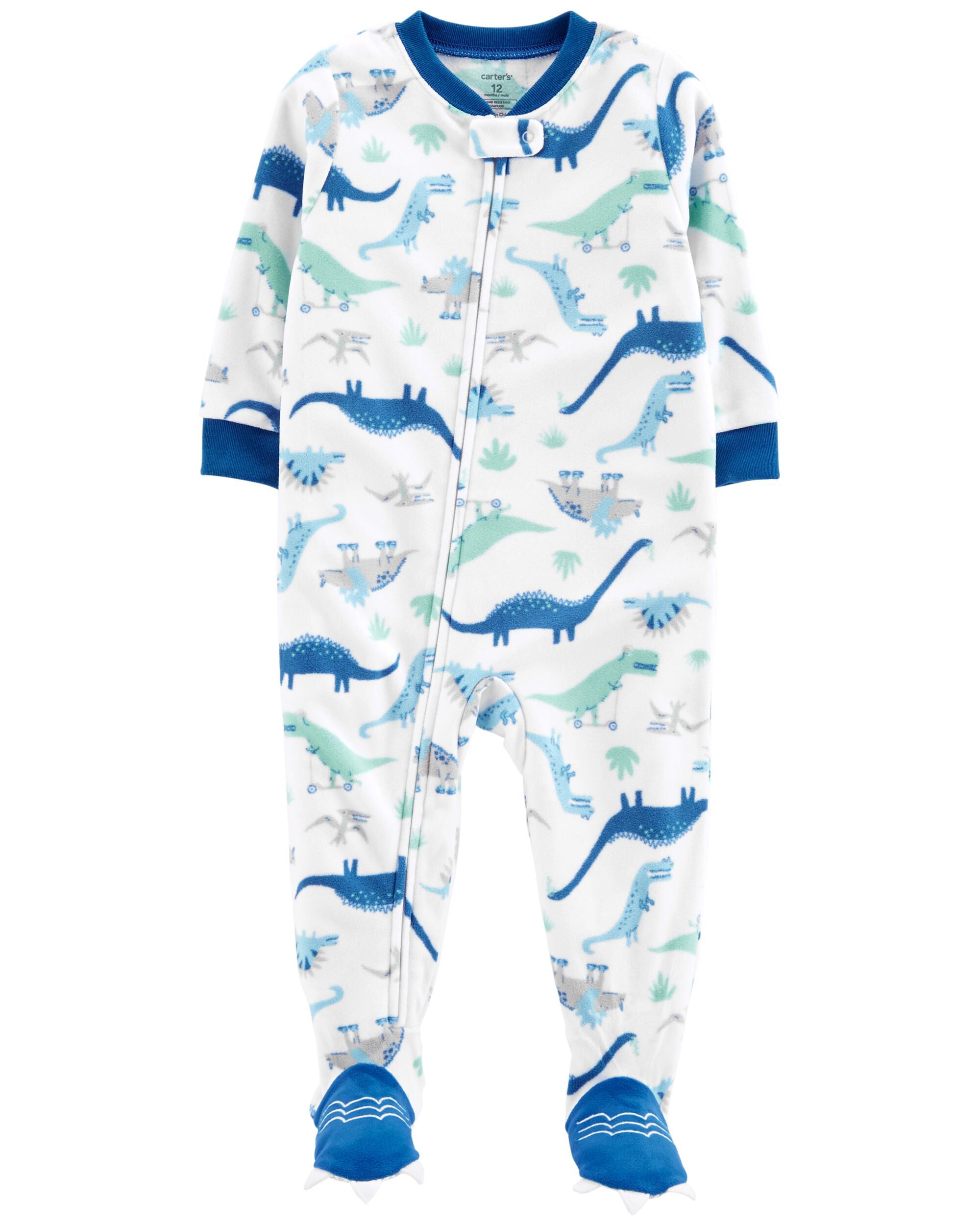 carters fleece dinosaur pajamas