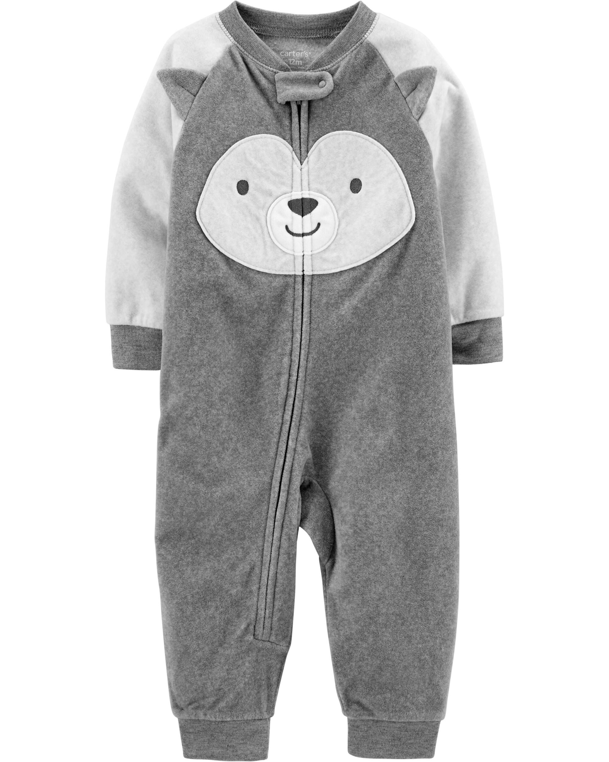 carters footless fleece pajamas