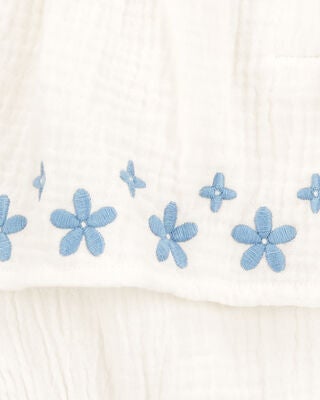 Product image 2 of Baby Floral Embroidered Bodysuit Dress - Ivory