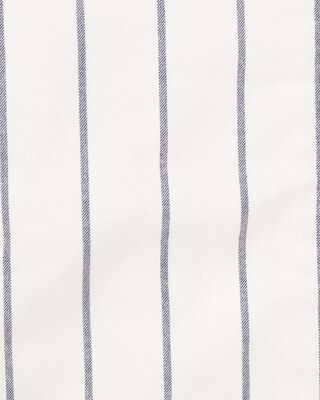 Product image 2 of Kid Striped Baseball Button-Down Shirt - White