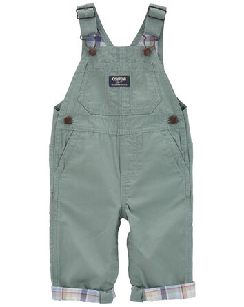 Baby Plaid Lined Lightweight Canvas Overalls