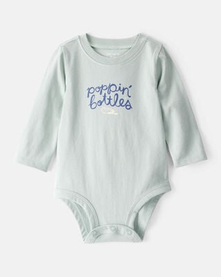 Baby Its Fall Y'all Cotton Long-Sleeve Graphic Bodysuit - Orange