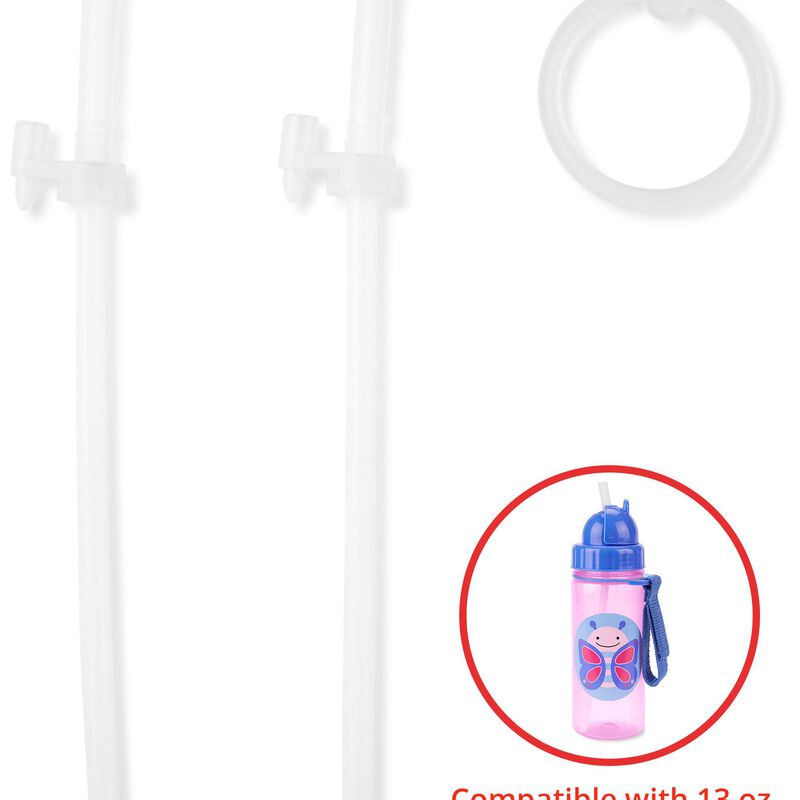 Zoo Straw Bottle (13 oz) Extra Straws - 2-Pack