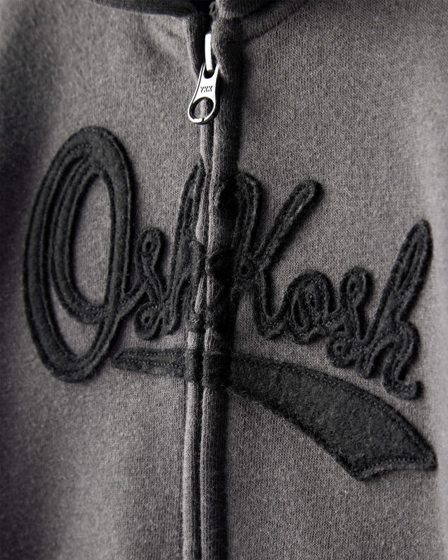 Product image 2 of Baby Boy OshKosh Fleece Logo Zip Jacket - Black