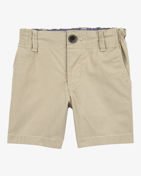 Toddler Boy Stretch Chino Shorts - Khaki