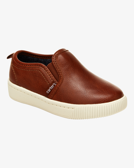 toddler faux leather casual sneakers